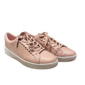 Ted Baker Tillys Pink Scalloped Low Top Thick Sole Sneakers Shoes Sz 9.5